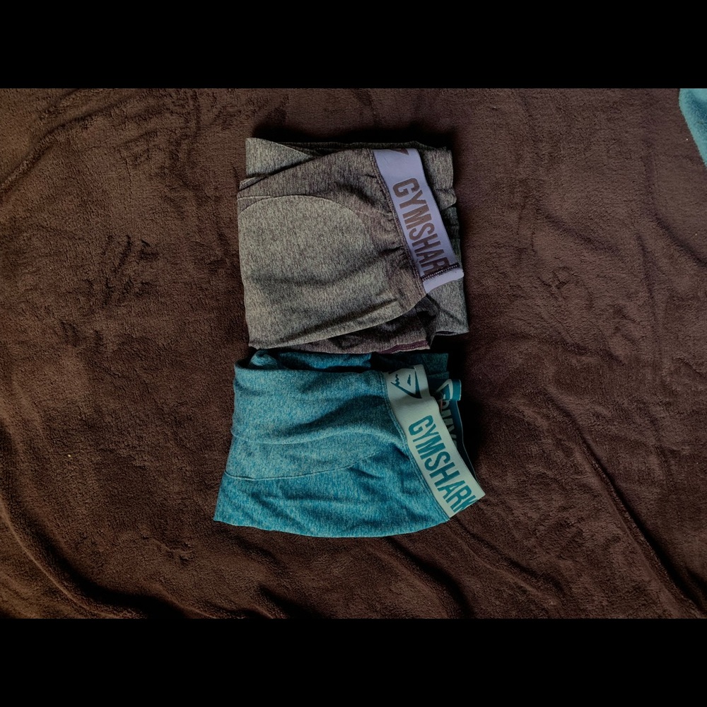 Blue and purple flex leggings bundle